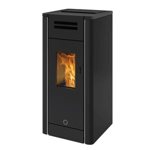 Stufa a pellet EK63 METRO110+ - gruppo Edilkamin -  10,5 kW ad aria canalizzata Nero