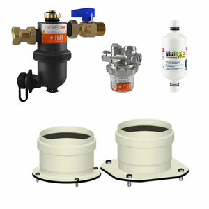 Kit installazione caldaia Immergas con defangatore - dosatore polifosfati - neutralizzatore condensa - scarico fumi sdoppiato accessori climamarket.it