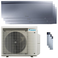 Condizionatore Daikin Emura 3 trial split 7000+7000+18000 BTU inverter A++ wifi unità esterna 5 kW Silver Daikin