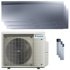 Condizionatore Daikin Emura 3 trial split 7000+9000+15000 BTU inverter A++ wifi unità esterna 5 kW Silver Daikin