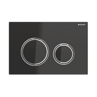 Placca Geberit Sigma 21 cromato nero per risciacquo a due quantità