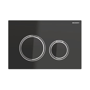 Placca Geberit Sigma 21 cromato nero per risciacquo a due quantità