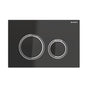 Placca Geberit Sigma 21 cromato nero per risciacquo a due quantità