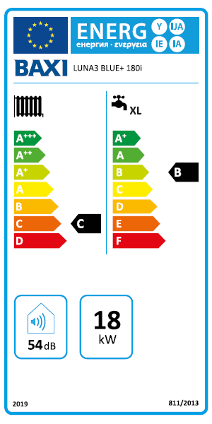 Caldaia Baxi luna3 blue+ 180 i camera aperta 18 kW metano
