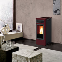 Stufa a pellet Italiana Camini Yulia 7 kW ad aria bordeaux