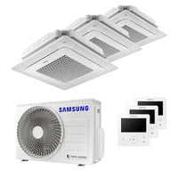Condizionatore Samsung Cassetta Windfree 4 vie trial split 9000+9000+12000 BTU inverter A++ unità esterna 5,2 kW Samsung