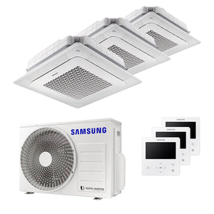 Condizionatore Samsung Cassetta Windfree 4 vie trial split 9000+9000+12000 BTU inverter A++ unità