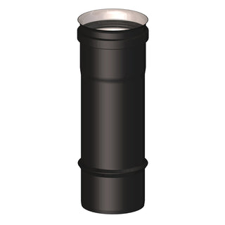 Elemento dritto M/F diam. 100 mm lunghezza 250 mm scarico fumi stufa a pellet e caldaia a pellet
