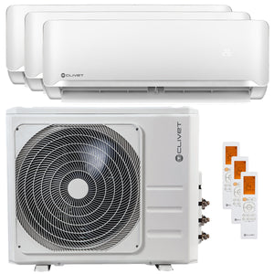 Condizionatore Clivet Essential 2 trial split 12000+12000+24000 BTU inverter A++ unità esterna 10,5