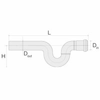 Sifone Valsir per scarico condensa in HDPE