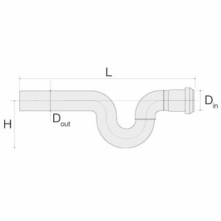 Sifone Valsir per scarico condensa in HDPE
