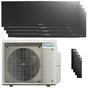 Condizionatore Daikin Emura 3 quadri split 7000+7000+7000+7000 BTU inverter A+ wifi unità esterna 6.8 kW Nero