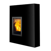 Stufa a pellet Edilkamin Blade2 12 Up bordeaux 12 kW aria canalizzabile wifi