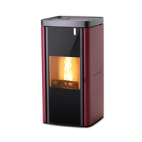 Stufa policombustibile Girolami Soft 22 bordeaux 22 kW idro + kit acs