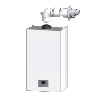Kit scarico fumi coassiale parete orizzontale universale ø 60/100 M/F caldaie a condensazione Stabile