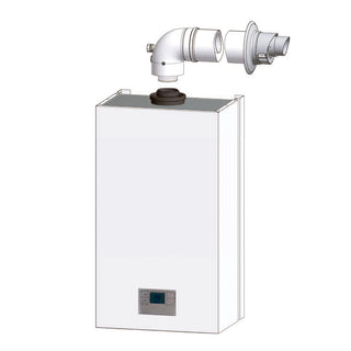 Kit scarico fumi coassiale parete orizzontale universale ø 60/100 M/F caldaie a condensazione