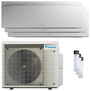 Condizionatore Daikin Emura 3 trial split 9000+12000+12000 BTU inverter A+ wifi unità esterna 6.8 kW Bianco Daikin