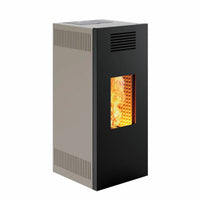 Stufa a pellet Caminetti Montegrappa Noir M MW24 19,7 kW Idro Grigio Caminetti Montegrappa