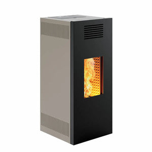 Stufa a pellet Caminetti Montegrappa Noir M MW24 19,7 kW Idro Grigio Caminetti Montegrappa