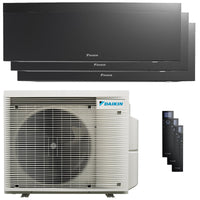 Condizionatore Daikin Emura 3 trial split 7000+7000+7000 BTU inverter A++ wifi unità esterna 4 kW Nero Daikin