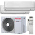 Condizionatore Toshiba Shorai R32 dual split 5000+5000 BTU inverter A++ unità esterna 4,0 kW Toshiba
