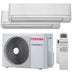 Condizionatore Toshiba Shorai R32 dual split 5000+12000 BTU inverter A++ unità esterna 4,0 kW Toshiba