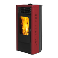 Stufa a pellet Italiana Camini Dida2 Plus 13 kW ad aria canalizzabile bordeaux