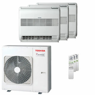 Condizionatore Toshiba Console J2 trial split 9000+9000+12000 BTU inverter A+++  unità esterna 7 kW Toshiba