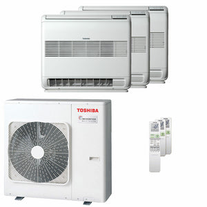 Condizionatore Toshiba Console J2 trial split 9000+9000+12000 BTU inverter A+++  unità esterna 7 kW