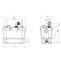 Pompa per acque chiare SFA Sanivite Plus+ - PER LAVABO, LAVATRICE, LAVASTOVIGLIE, LAVELLO