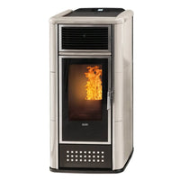 Stufa a pellet Klover Belvedere 28  23,7 kW  acqua+aria+kit acs avorio Klover