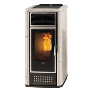 Stufa a pellet Klover Belvedere 28  23,7 kW  acqua+aria+kit acs avorio Klover