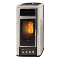 Stufa a pellet Klover Belvedere 28  23,7 kW  acqua+aria+kit acs avorio