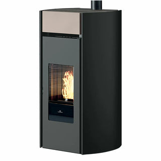 Stufa a pellet Edilkamin Myrna Q Plus cipria 12 kW aria canalizzata wifi Edilkamin