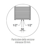Termoarredo Scaldasalviette Elen 22 I50 480x2084 mm Inox Lucido