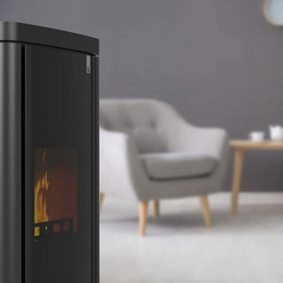 Stufa policombustibile Girolami Soft 22 nera 21 kW idro + kit acs Girolami