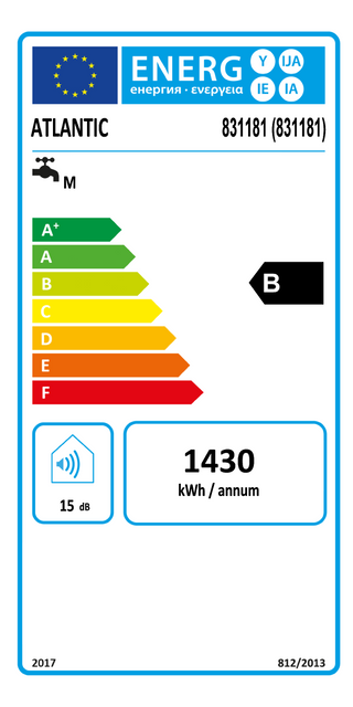 Scaldabagno elettrico Atlantic Vertigo Steatite Wi-Fi 50  verticale orizzontale 40 litri Garanzia 5 anni