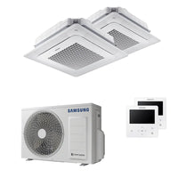 Condizionatore Samsung Cassetta Windfree 4 vie dual split 9000+9000 BTU inverter A+++ unità esterna 5,0 kW Samsung