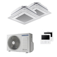 Condizionatore Samsung Cassetta Windfree 4 vie dual split 12000+12000 BTU inverter A+++ unità esterna 5,0 kW