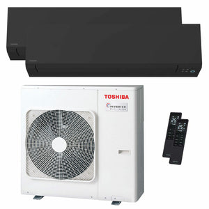 Condizionatore Toshiba SHORAI Edge Black dual split 18000+18000 BTU inverter A++ wifi unità