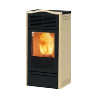 Stufa a pellet Italiana Camini Piro2 7 kW ad aria beige Italiana Camini