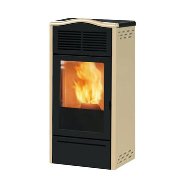 Stufa a pellet Italiana Camini Piro2 7 kW ad aria beige Italiana Camini