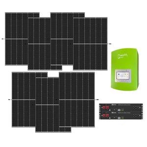 Kit fotovoltaico 3 kW con 7 pannelli fotovoltaici Trina  Solar 450 W + Inverter Energy 3 kW + 2 batterie di accumulo Energy Dyness 2,4 kW Trina Solar