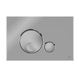 Placca doppio tasto OLI GLOBE Cromo Satinato