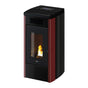 Stufa a pellet Cadel Atena Plus 14 ad aria canalizzata 14 kW - WiFi MAIOLICA ROSSO Cadel