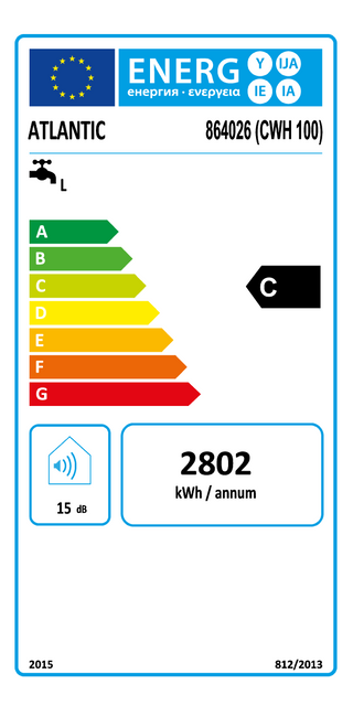Scaldabagno termo elettrico Combi MG 100 Atlantic 100 litri verticale  allacci a destra garanzia 2 anni