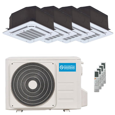 Condizionatore Olimpia Splendid Nexya S6 E Cassette quadri split 9000+9000+9000+12000 BTU inverter A++  unità esterna 8.2 kW
