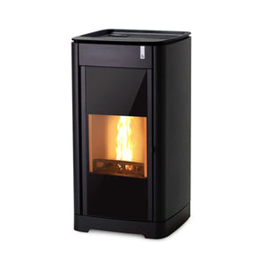 Stufa policombustibile Girolami Furni 18 nera 18 kW idro + kit acs