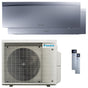 Condizionatore Daikin Emura 3 dual split 9000+9000 BTU inverter A++ wifi unità esterna 5 kW Silver Daikin