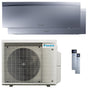 Condizionatore Daikin Emura 3 dual split 15000+15000 BTU inverter A+ wifi unità esterna 7.8 kW Silver Daikin